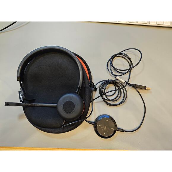 Jabra Evolve 20 Mono UC - Model: 230317 Stereo Headset - Black - Tested Working - Picture 2 of 3